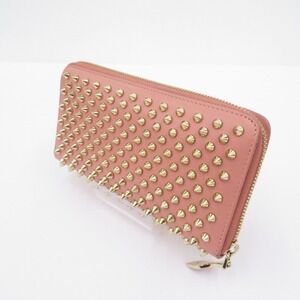 Christian Louboutin Panettone round zip long wallet pink